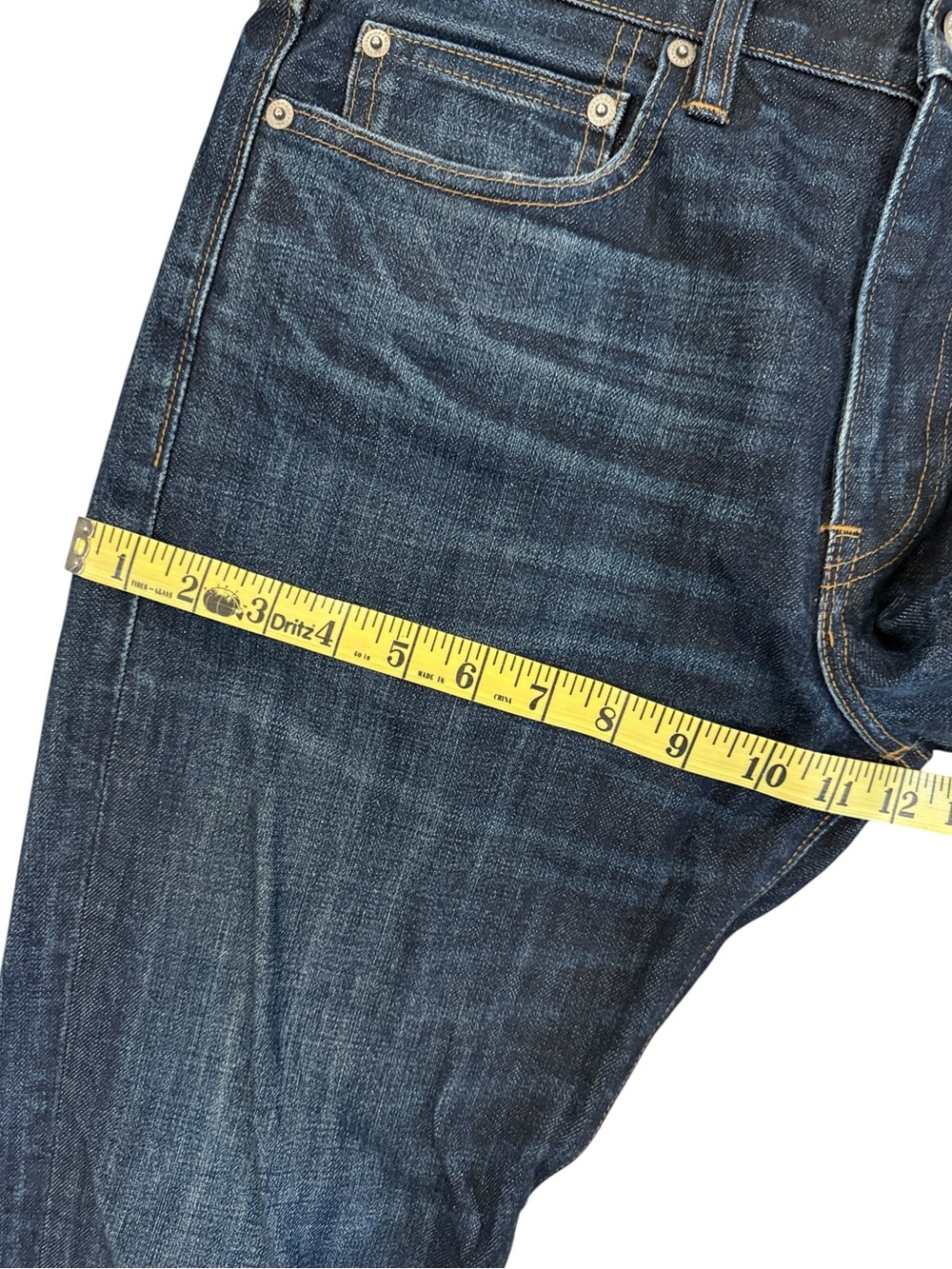 J Crew 770 Straight Jeans 31x30 Fits 32x28 Kaihara Denim Dark Blue Wash Stretch - Picture 12 of 15